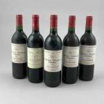 5 bouteilles Château MAILLET - Pomerol Millesimes 1993 et 1997....